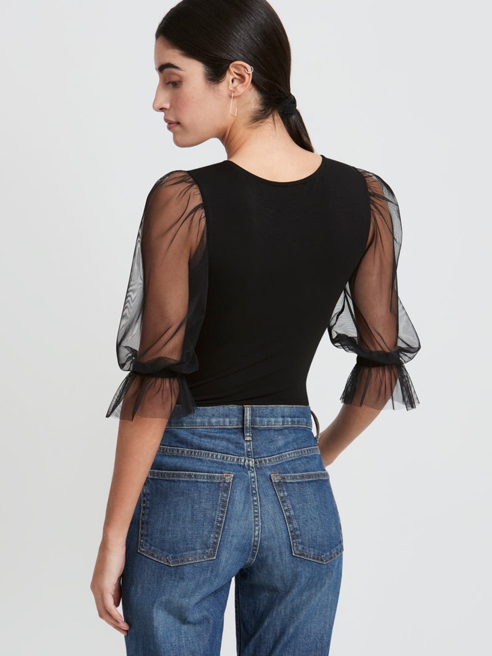 Marcella NYC Bellerose Bodysuit Sustainable European Jersey Mesh XS - Picture 9 of 16